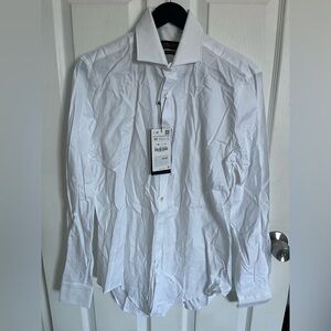 NWT Zara Men's White Dress Button Down M